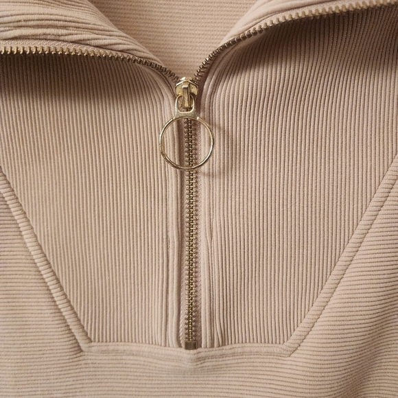 Varley Vine Half Zip Taupe Marl Pullover Sweatshirt Womens Small - Picture 2 of 10